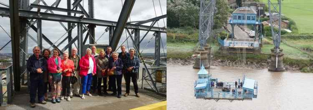 Cowbridge U3A members on top of the Newport Transporter Bridge