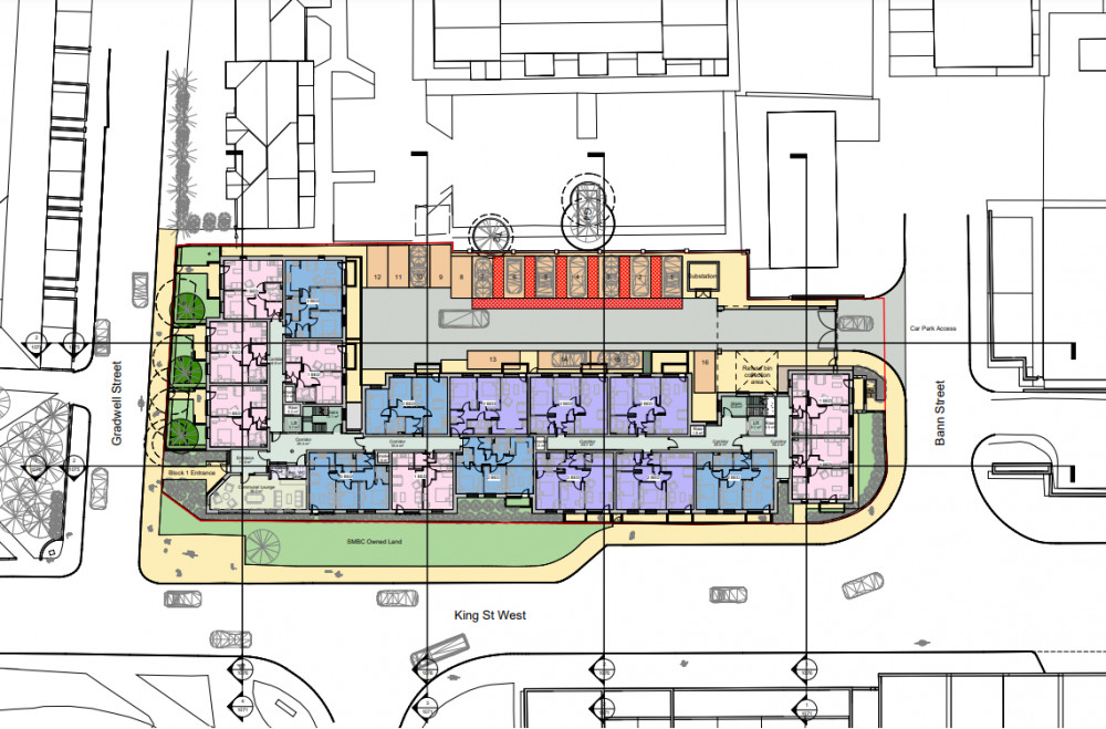 The site will adjoin Bann Street, King Street West, and Gradwell Street (Image - Planning document)