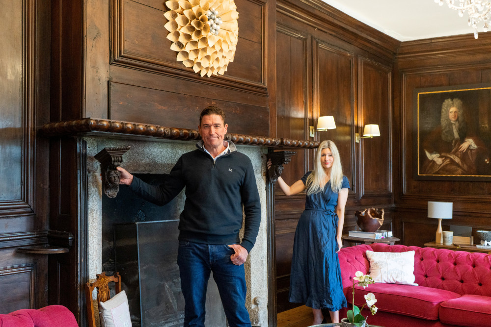 Martin and Sarah Caton in the property (Credit South West News Service) Martin and Sarah Caton in the property (Credit South West News Service)
