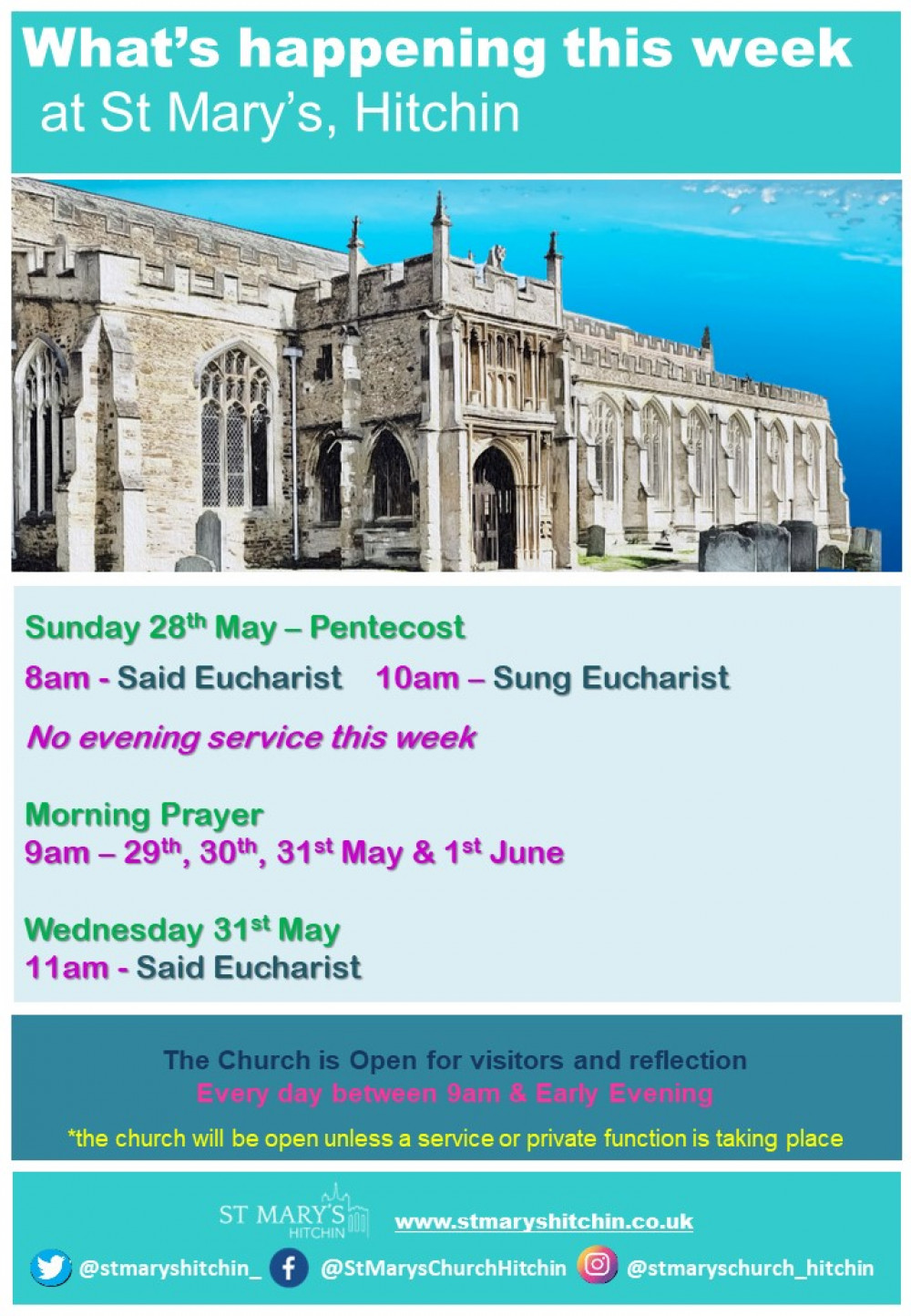 St Mary's Church Services and Opening times St Mary's Church Services and Opening times