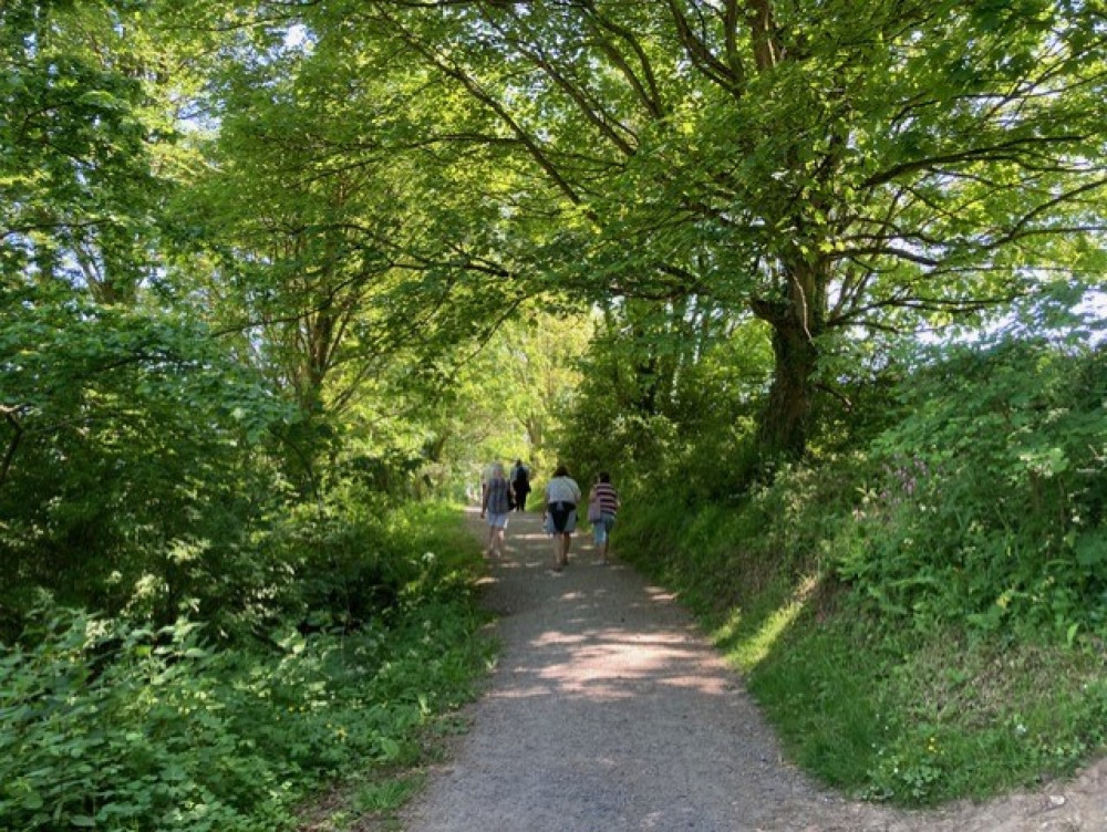 The group enjoying a walk in Branscombe (Winnie Cameron) 