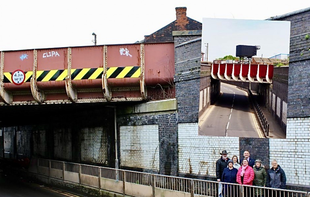 Before and after - Mantle Lane Bridge in Coalville. Photos: North West Leicestershire District Council