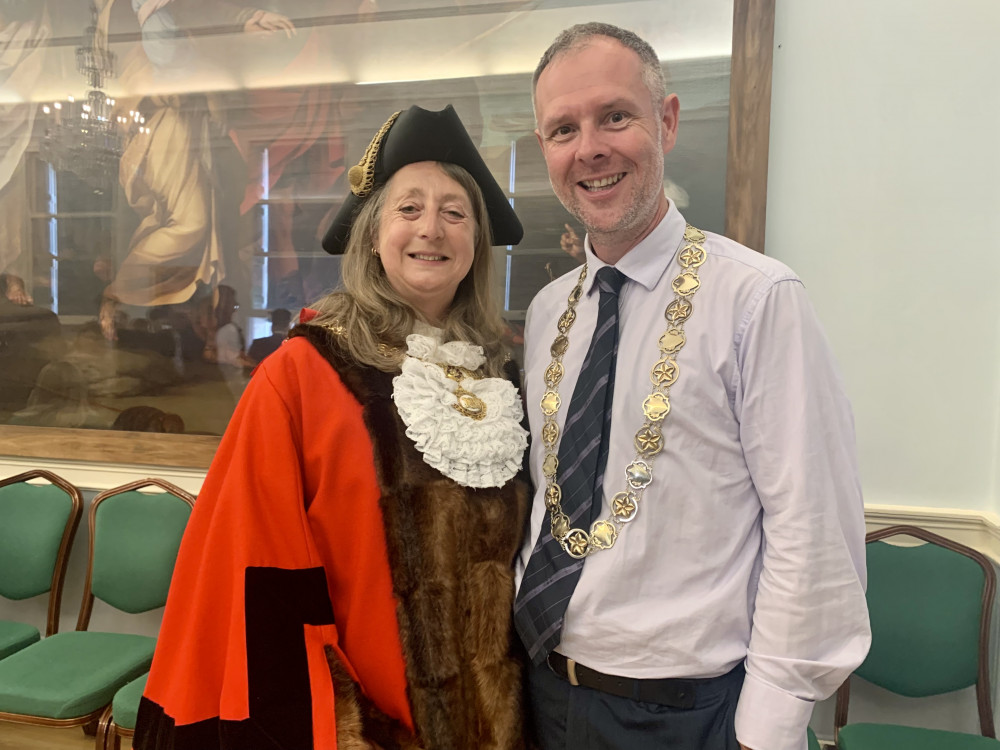 Cllr Mackay and the new Mayor of Bath, Cllr Dine Romero Cllr Mackay and the new Mayor of Bath, Cllr Dine Romero