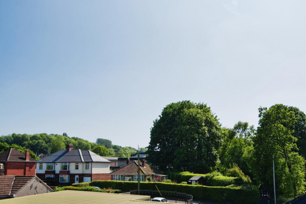 The view from the rear of the one bedroomed apartment