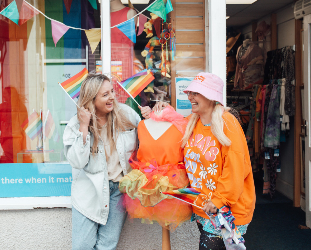 Heather Bryson-Banks and Orinta Fowler from Shepton Mallet Camera & Photography club join in the fun