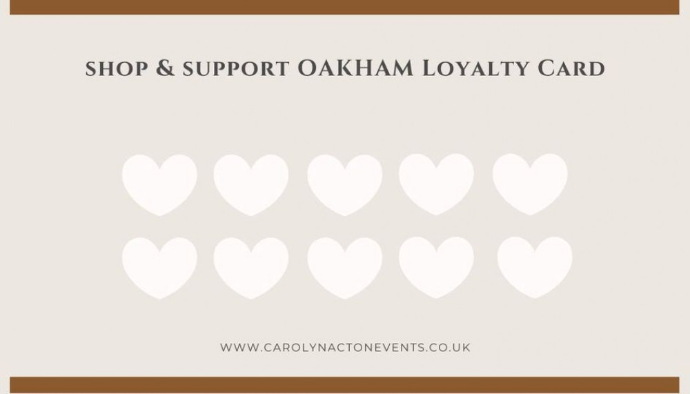 Shop and Support Oakham Loyalty Card. Image credit: Carolyn Acton-Reed.