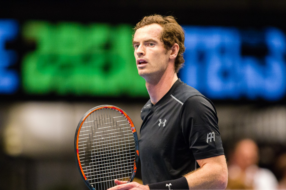 Two-time Wimbledon champion Andy Murray was in a bullish mood following his commanding win over Chung Hyeon in the opening round of the Surbiton Trophy on Monday afternoon (Credit: 2016 MacKrys) 