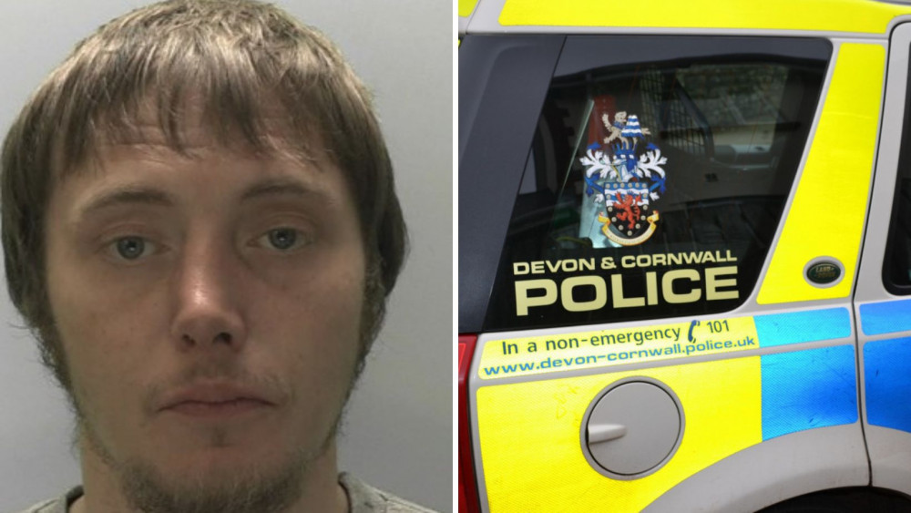 L: James Capenter is being sought by Devon and Cornwall Police (Credit: Devon and Cornwall Police) 