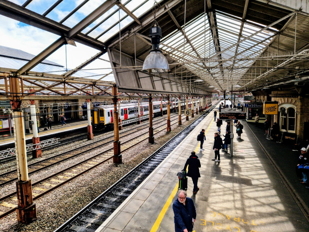 The incident happened shortly after 12pm on Tuesday 6 June - with British Transport Police on patrol at Crewe Railway Station (Ryan Parker).