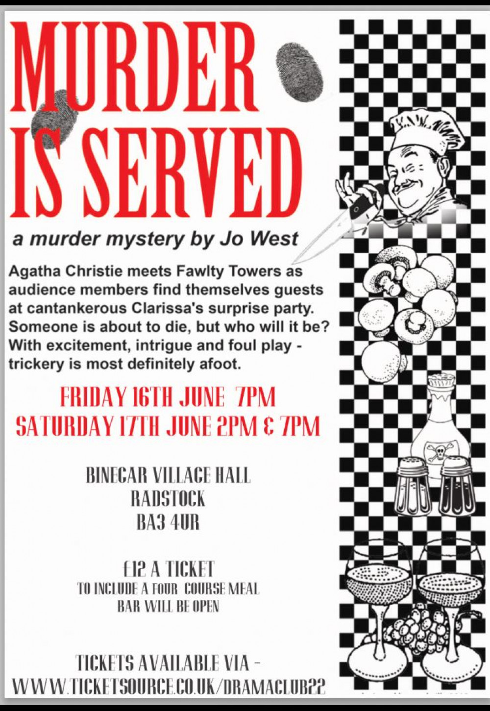 ‘Murder is served’ Murder mystery evening