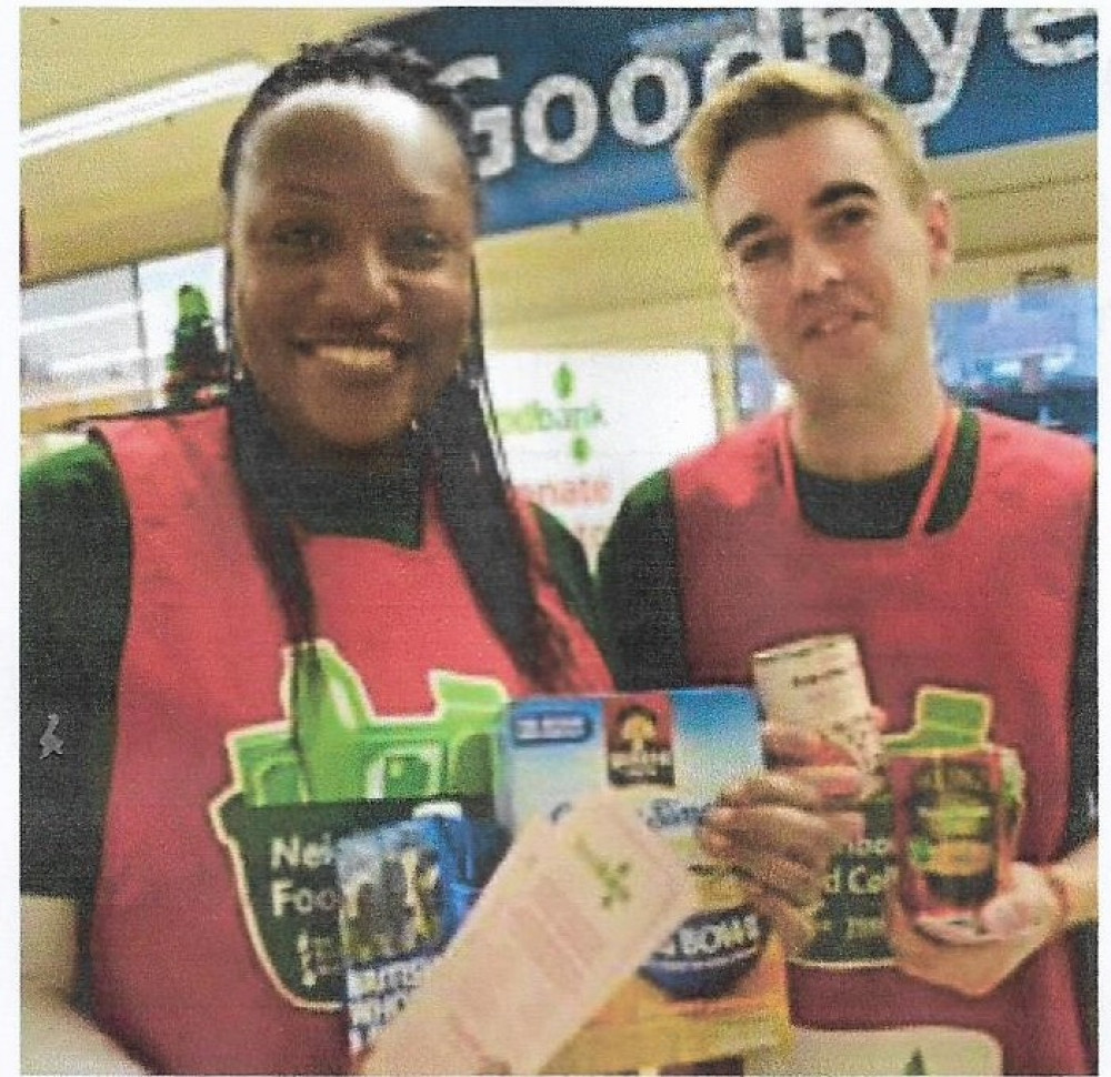 Volunteers collecting