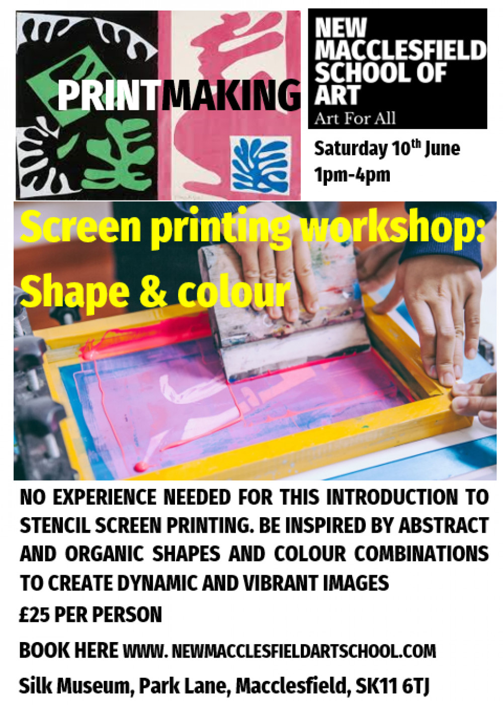 Taking place inside The Silk Museum on Park Lane, the New Macclesfield School of Art is a new venture embracing new tech and also traditional methods of art. 