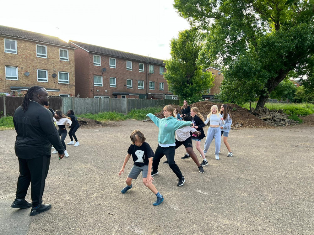 W4 Youth street dance classes outside the W4 Youth Hub on Southfield Rec Ground