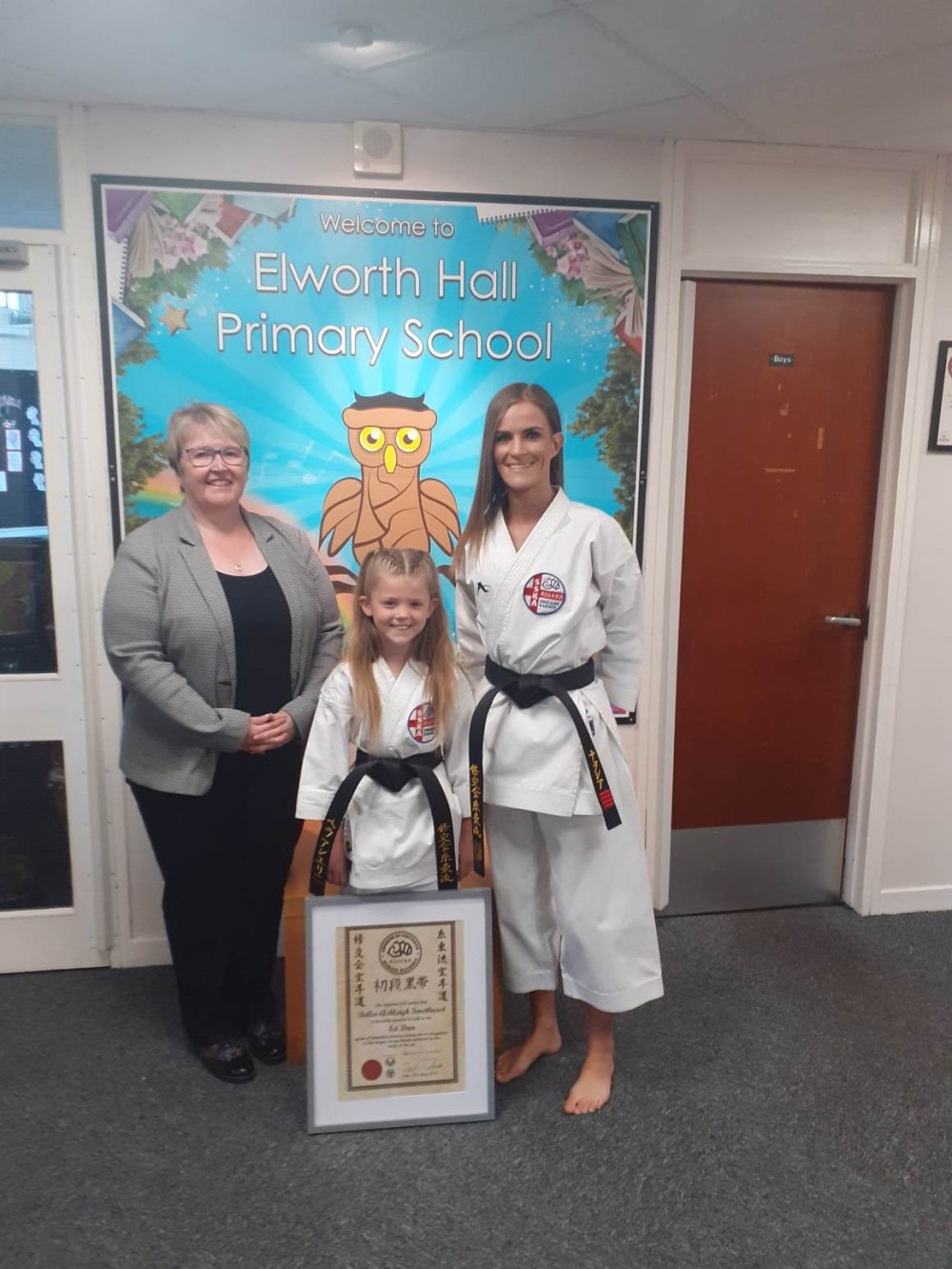 Elworth Hall Primary School's pupil Bella-Ashleigh Smethurst is one of the youngest in the country to have a black belt.  