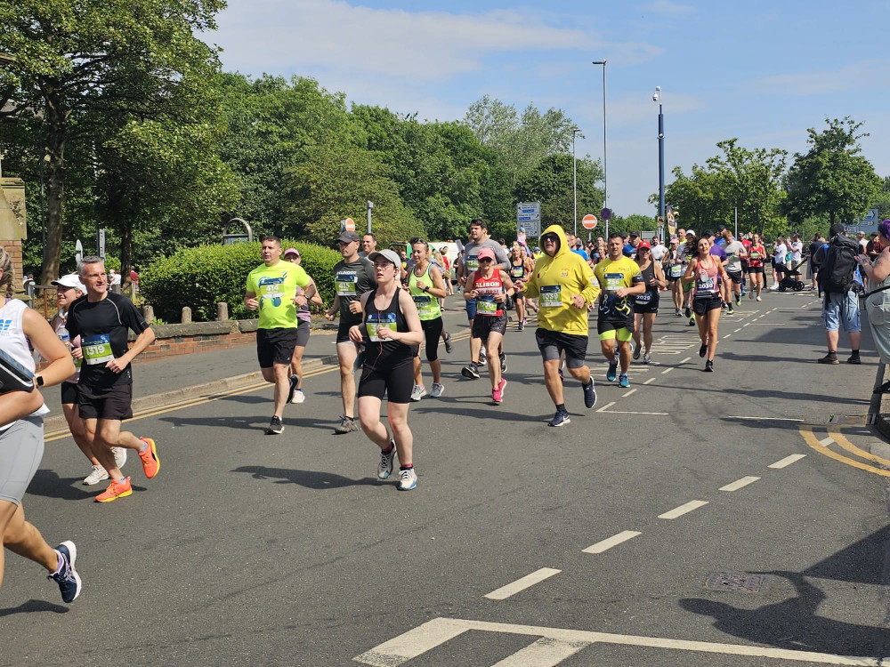 The 13.1 race began at 10am and by 11.30am, many runners had already passed the finish line (Nub News).