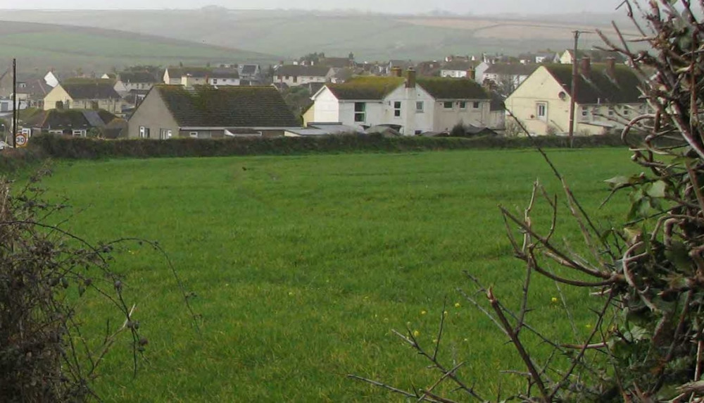 The field where 70 new homes could be built in Porthleven (Image: Supplied by LDRS) The field where 70 new homes could be built in Porthleven (Image: Supplied by LDRS)
