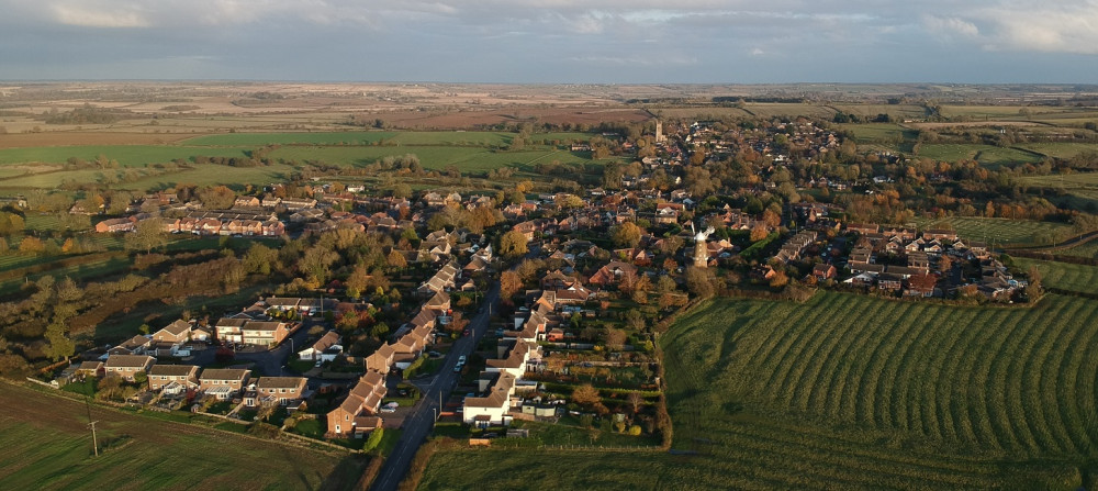 Whissendine aerial shot. Image credit: Discover Rutland. 