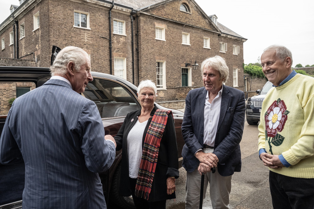 Her Majesty The Queen Camilla hosted her first Queen’s Reading Room Festival at Hampton Court Palace on Sunday with a surprise appearance from The King and a host of famous authors and actors (Credit: The Queen's Reading Room)