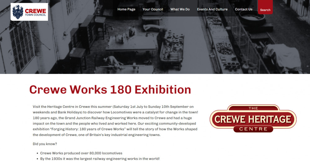 Forging History: 180 years of the Crewe Works exhibition Forging History: 180 years of the Crewe Works exhibition