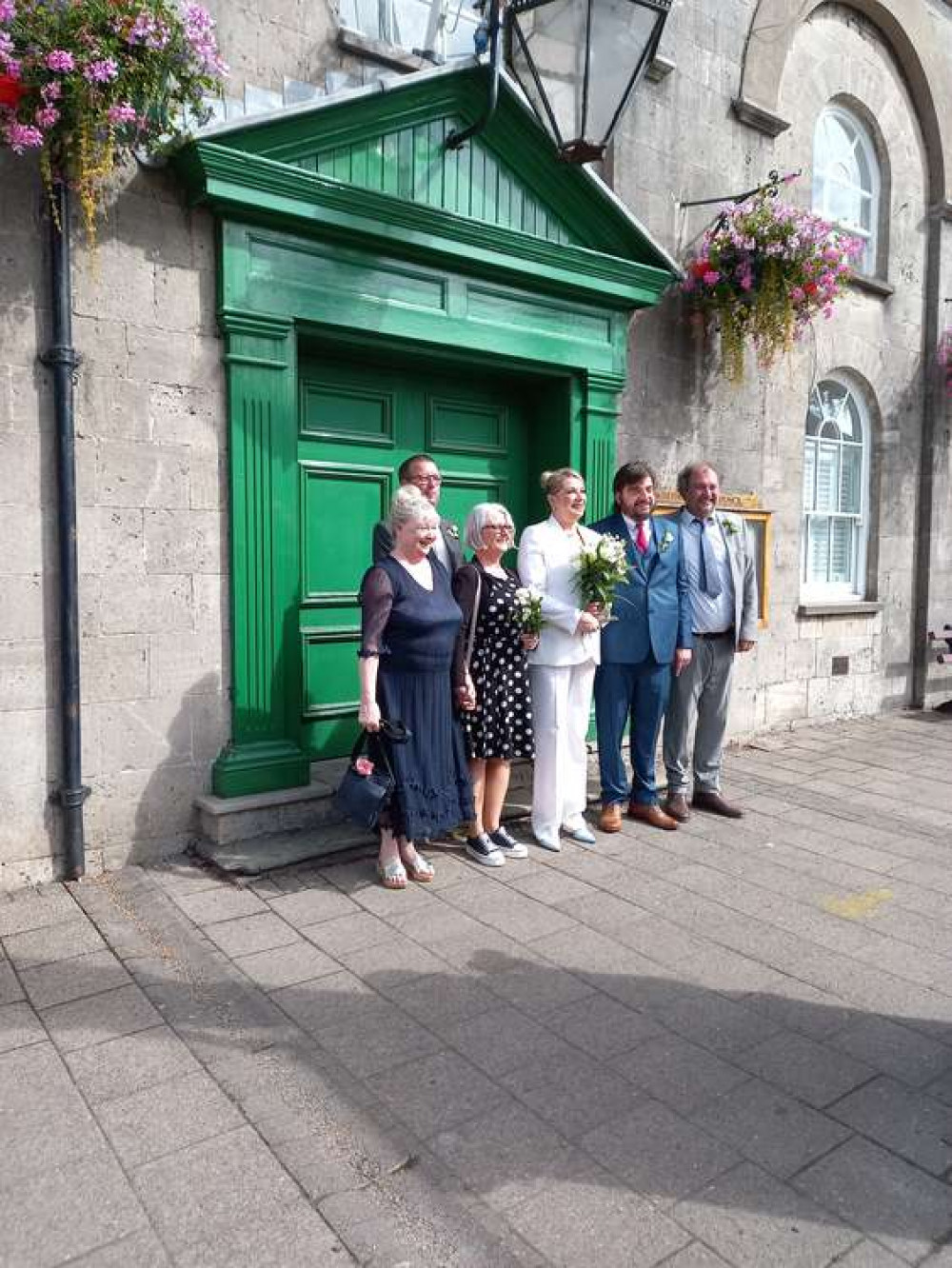 Meryl and Matt with their wedding party