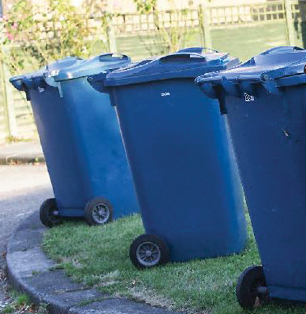 Blue bins were missed earlier this week.