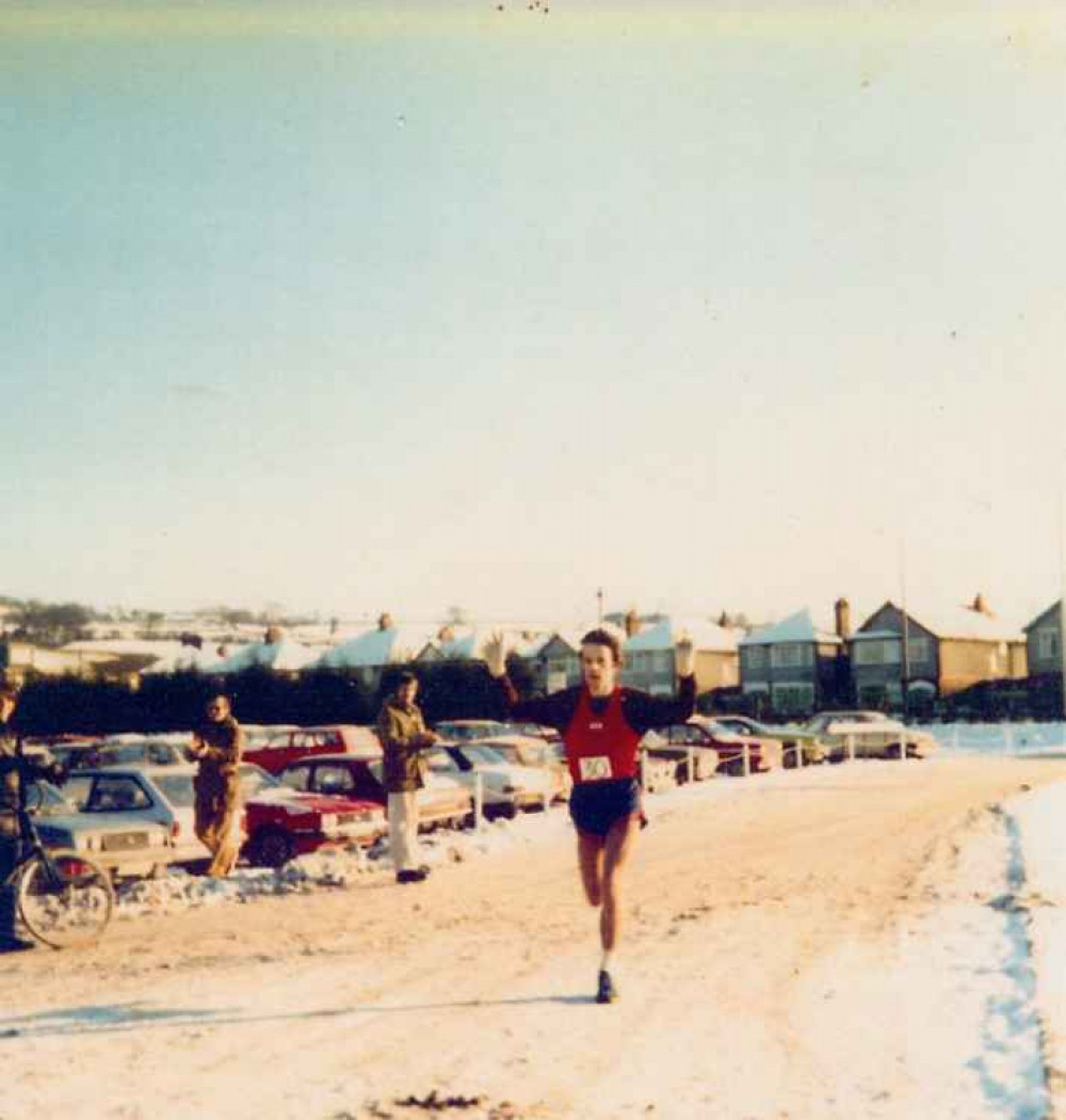 The finish of the first Four Villages Half Marathon The finish of the first Four Villages Half Marathon