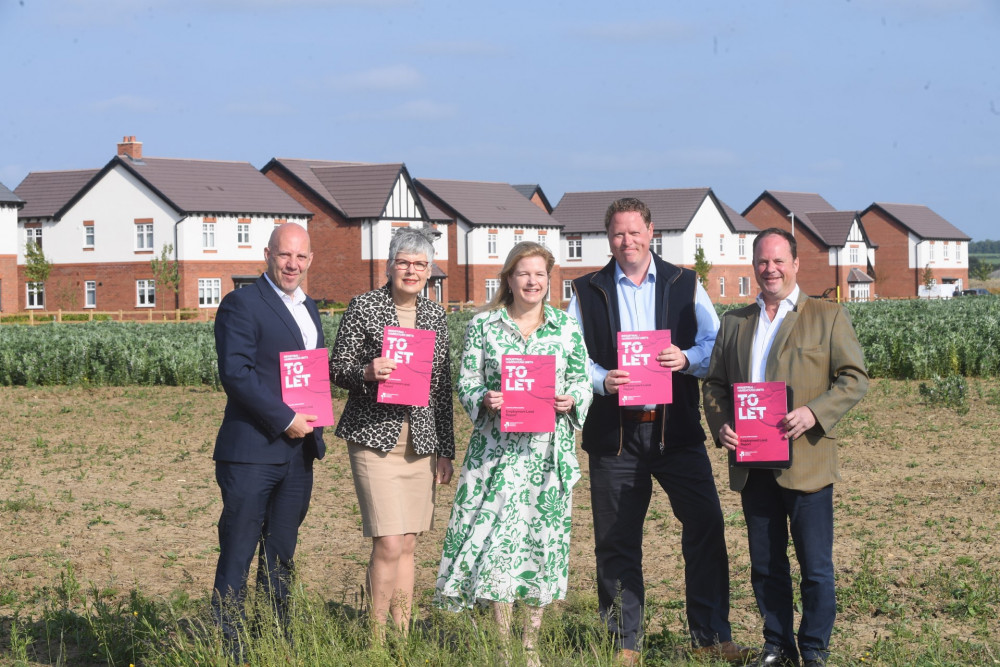 From left - Corin Crane (Chamber), Karen Shuter (Exact Logistics), Lucy Quibell (Holt Property), Jonathan Thompson (Jonathan Thompson Land & Consultancy), David Penn (Bromwich Hardy)