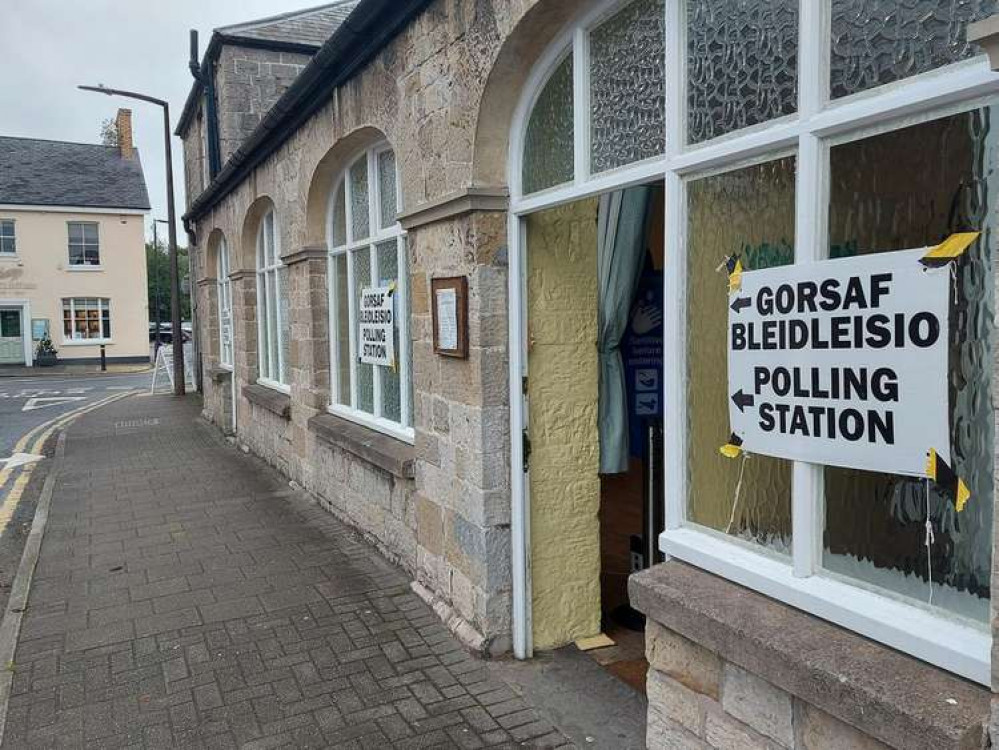 At Cowbridge Town Hall, where votes are being cast in the by-election today