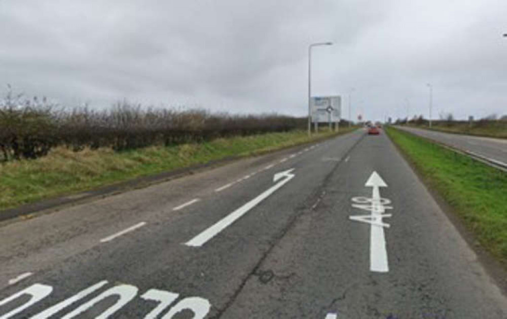 The road in Cowbridge leading to the roundabout where Matthew Rouch died