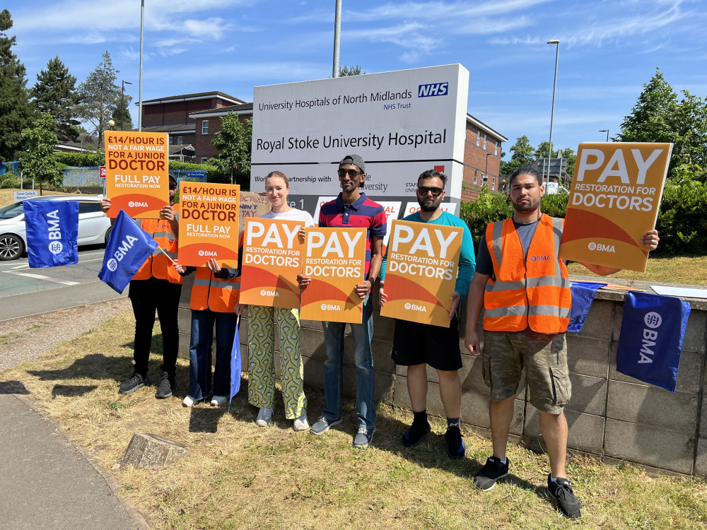 Junior doctors at Royal Stoke University Hospital went on strike this month over pay (LDRS).