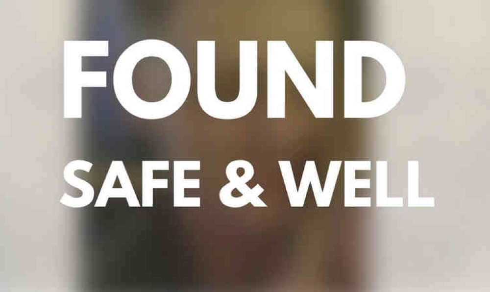 Found safe and well Found safe and well