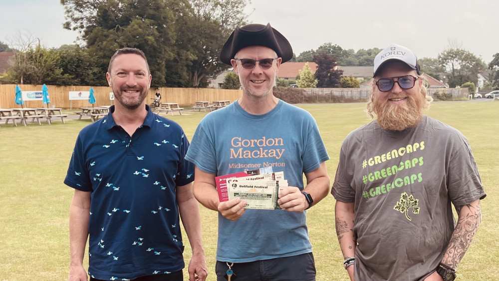 Cllr Mackay with festival organisers Matt Dando and Mark Harris Cllr Mackay with festival organisers Matt Dando and Mark Harris