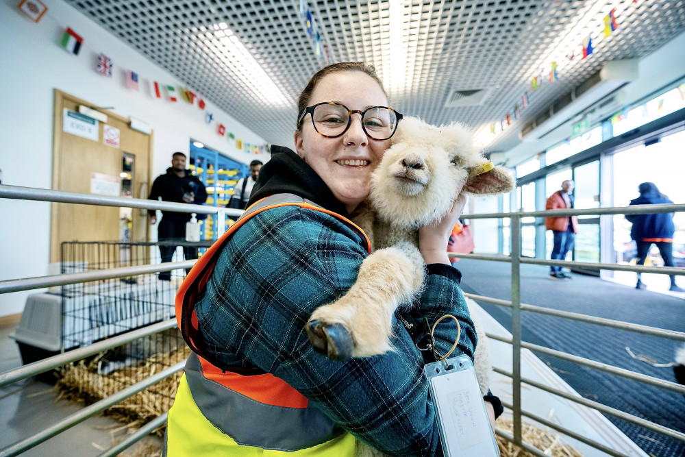 Staff at the Amazon fulfilment centre in Coalville get to know the animals during a visit from the Phoenix Children's Foundation. Photos: Amazon Coalville