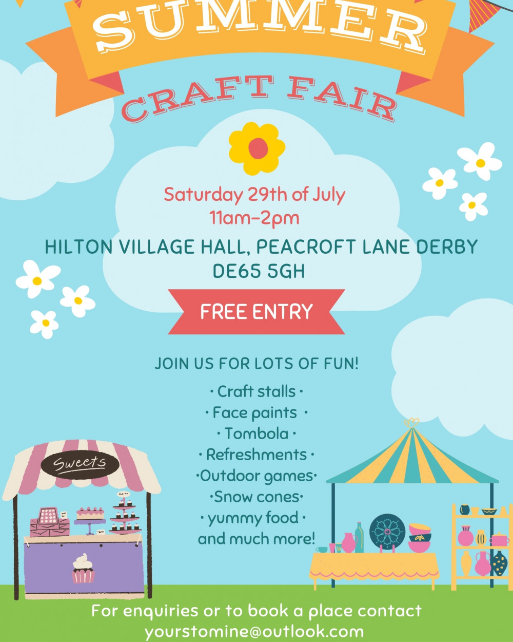 Summer Craft Fair at Hilton Village Hall, near Ashby de la Zouch, Derbyshire Summer Craft Fair at Hilton Village Hall, near Ashby de la Zouch, Derbyshire