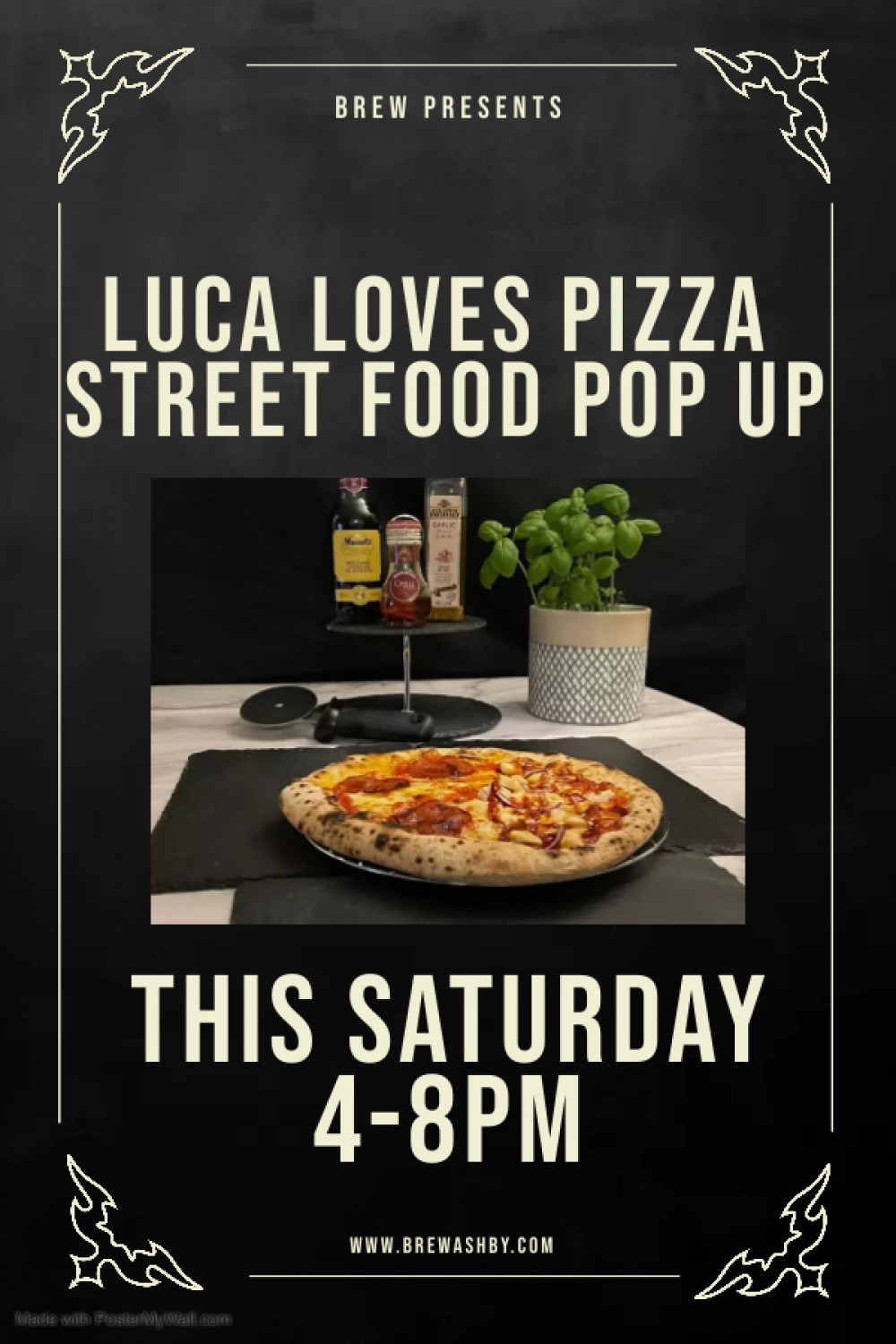 Luca Loves Pizza Street Food Pop Up at Brew, 106B Market Street, Ashby-de-la-Zouch