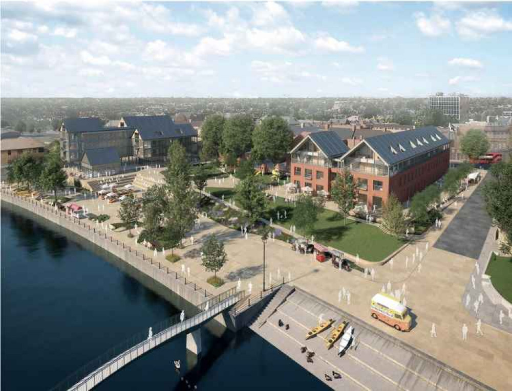 Artist impression of the new riverside ‘heart’ for Twickenham (Credit RBC)