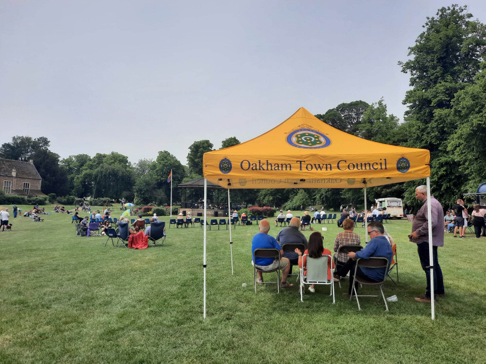 Music takes place in the park every summer weekend. Music takes place in the park every summer weekend.