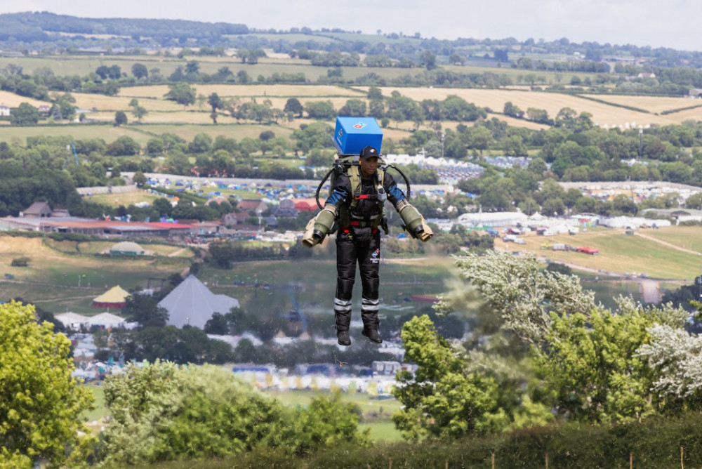 Domino’s collaborated with Gravity Industries for this gimmick, customising the company's jet suits.