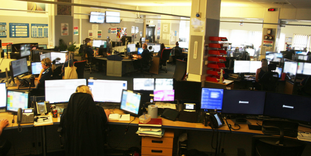 Police control room involved in Tweetathon (Picture: Suffolk police)