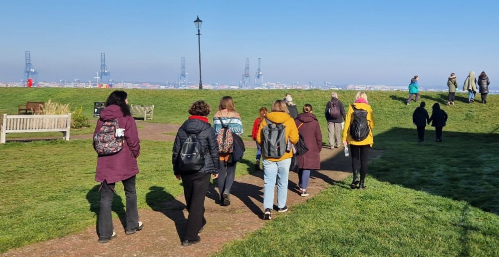 Ukrainian refugees exploring Suffolk Coast and Heaths AONB