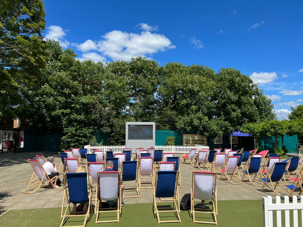 The BIG screen is back on Twickenham Riverside’s Diamond Jubilee Gardens.