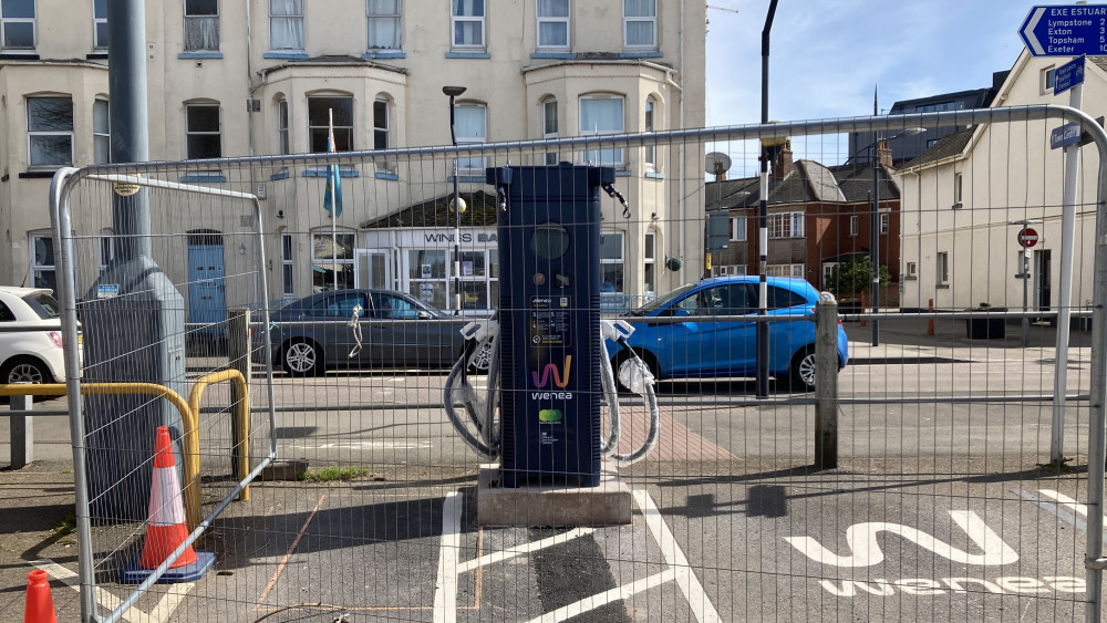 Wenea EV charger at Imperial Road car park, Exmouth (Nub News/ Will Goddard)