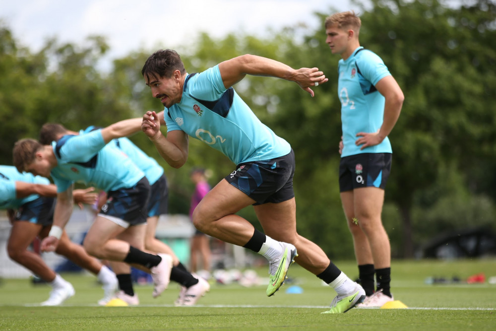 England's rugby squad have been put through their paces at Teddington's The Lensbury this week (Credit: RFU)