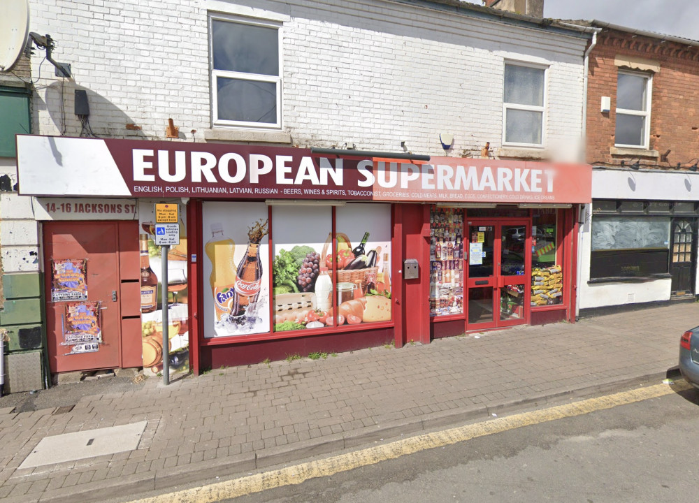 European Supermarket in Jackson Street, Coalville. Photo: Instantstreetview.com