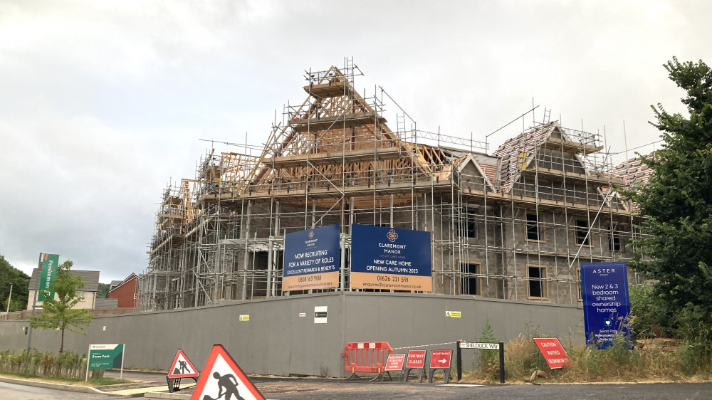 Claremont Manor under construction, Dawlish (Nub News/ Will Goddard)