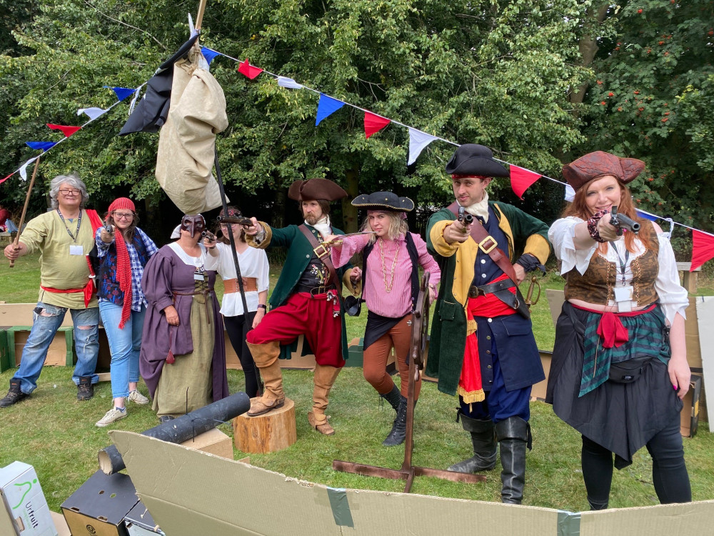 Pirate Day at the 1620s House & Garden, Donington le Heath, near Coalville, Leicestershire Pirate Day at the 1620s House & Garden, Donington le Heath, near Coalville, Leicestershire