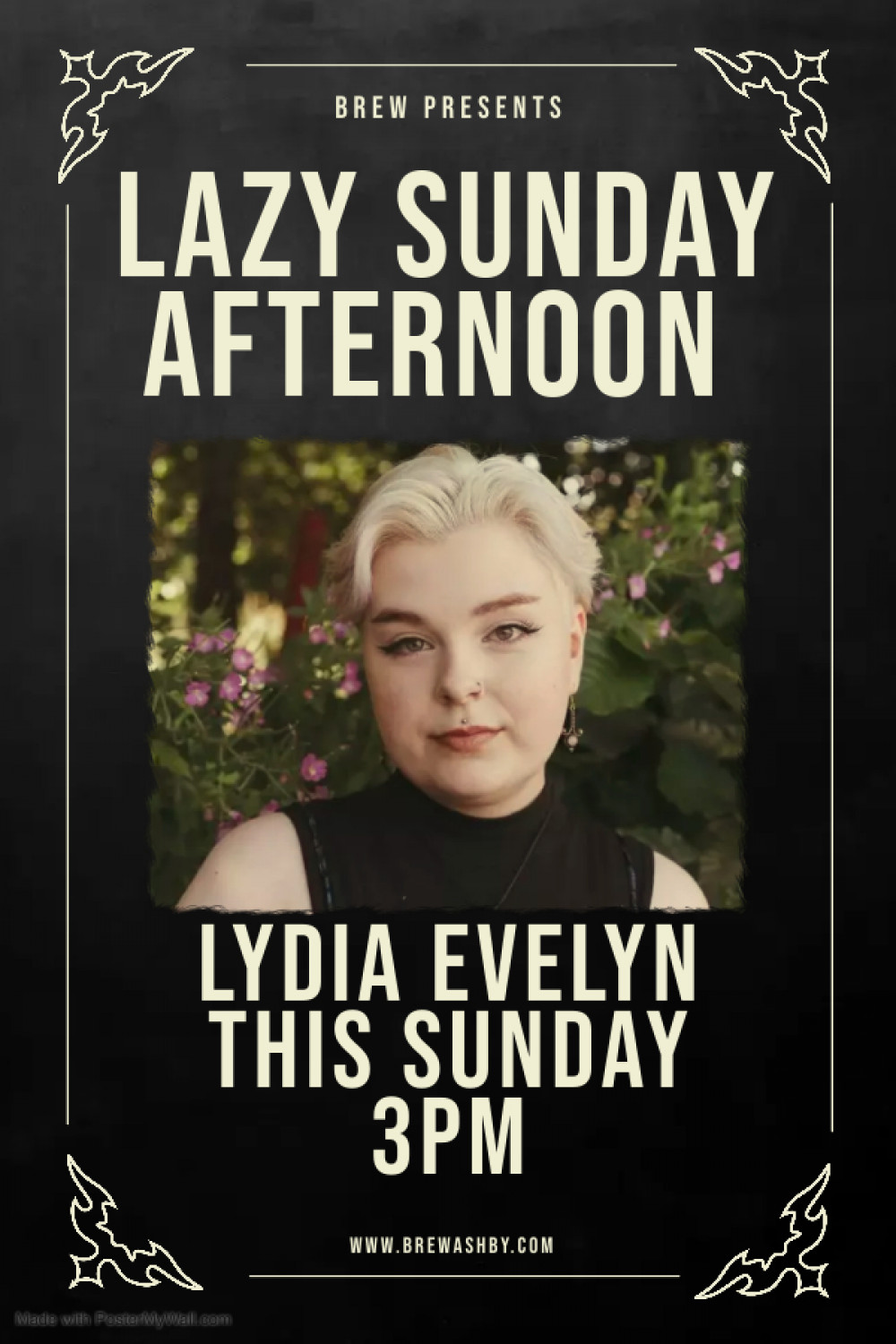 Lazy Sunday Afternoon Acoustic Session with Lydia Evelyn at Brew, 106B Market Street, Ashby-de-la-Zouch