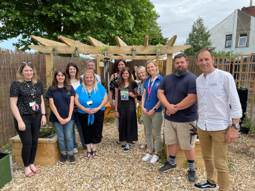 The team who worked on the community garden. The team who worked on the community garden.