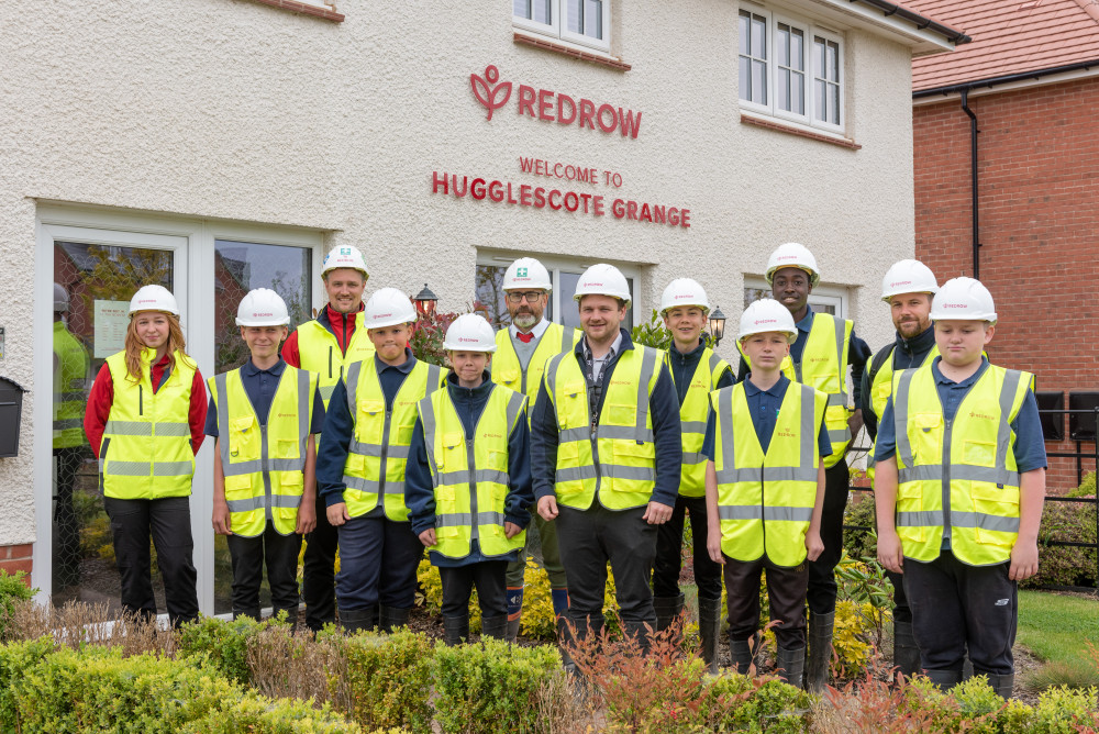 The students were given a grand tour of the site near Coalville. Photos: Redrow East Midlands