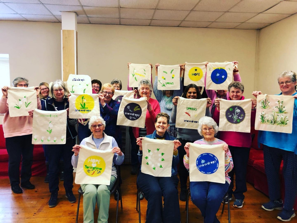 Creative Communities Members celebrating the snowdrop festival in February